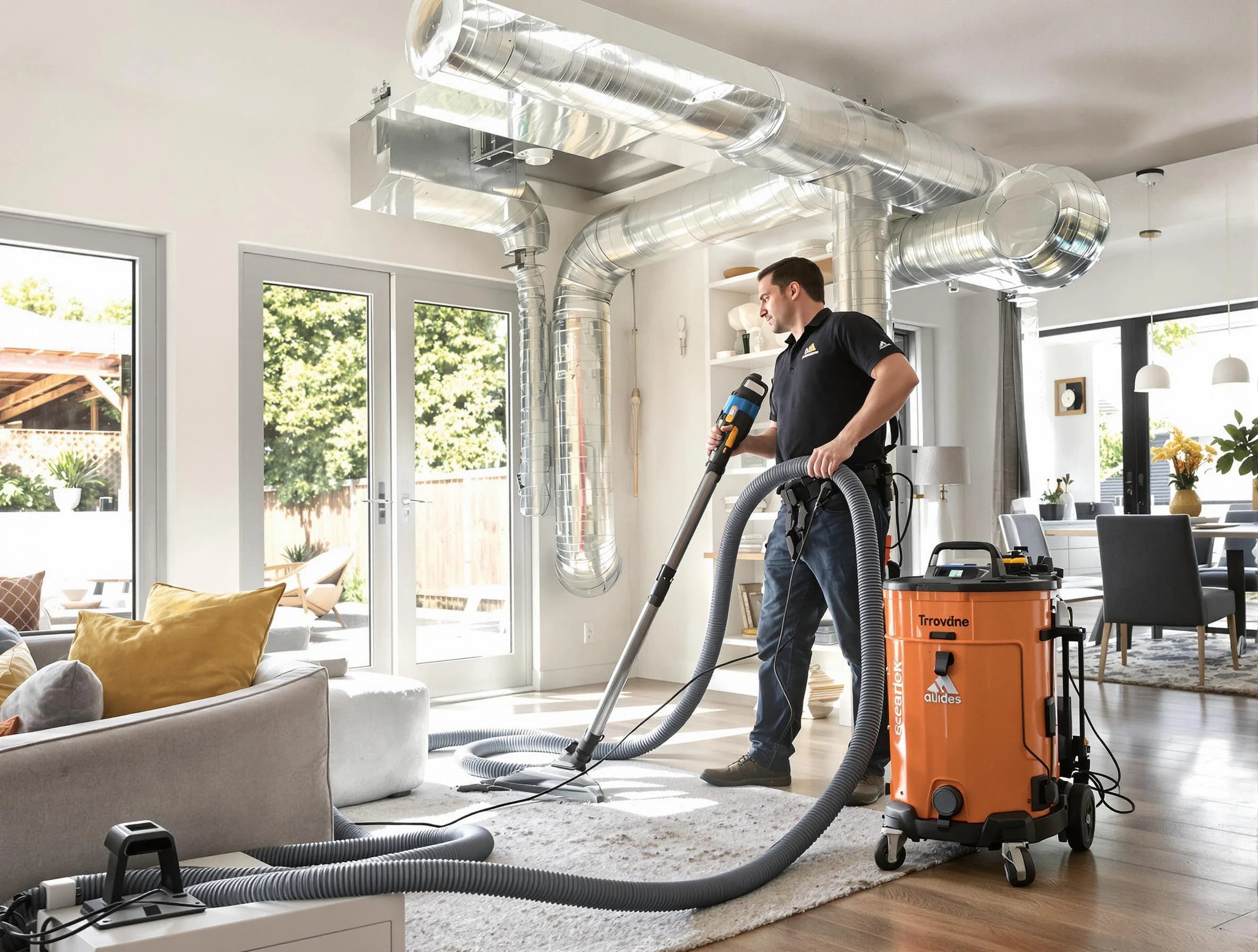 South Ogden Air Duct Cleaning specialist performing thorough residential duct cleaning using advanced equipment in South Ogden