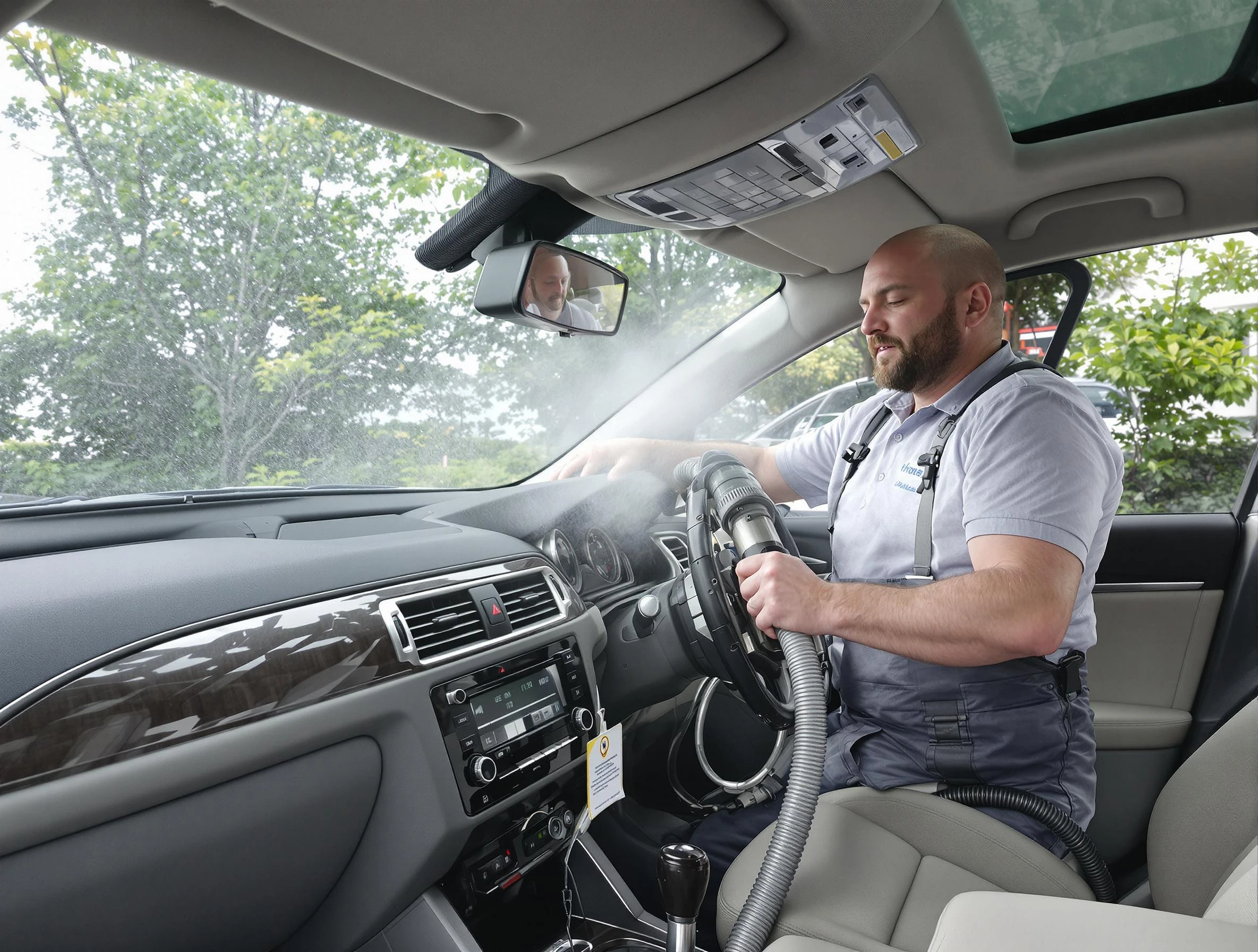 South Ogden Air Duct Cleaning specialist performing professional car duct cleaning in South Ogden