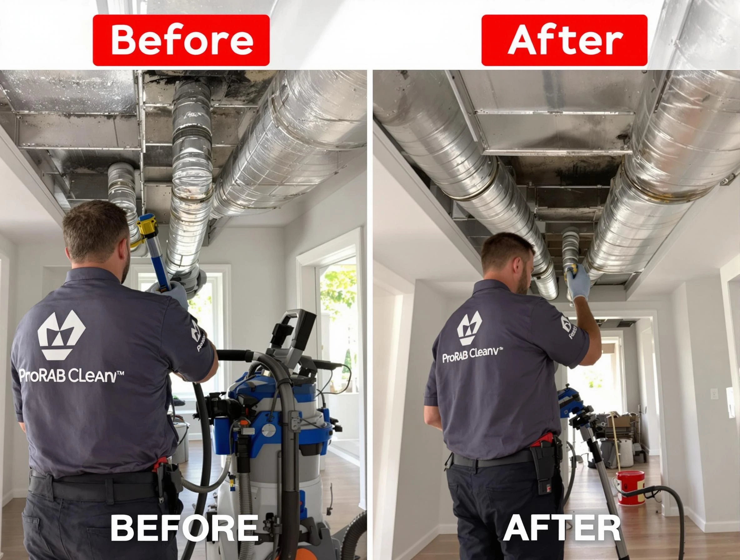South Ogden Air Duct Cleaning expert performing thorough residential duct cleaning in a South Ogden home